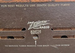 Vintage 1946 Zenith 6D029 Console-Tone Boomerang Tube Radio Works
