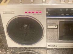 Randix SCR-710 Vintage Stereo Cassette Recorder Portable Radio Working