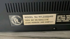 Vtg Sears AM/FM Solid State Radio (#165.20000400)