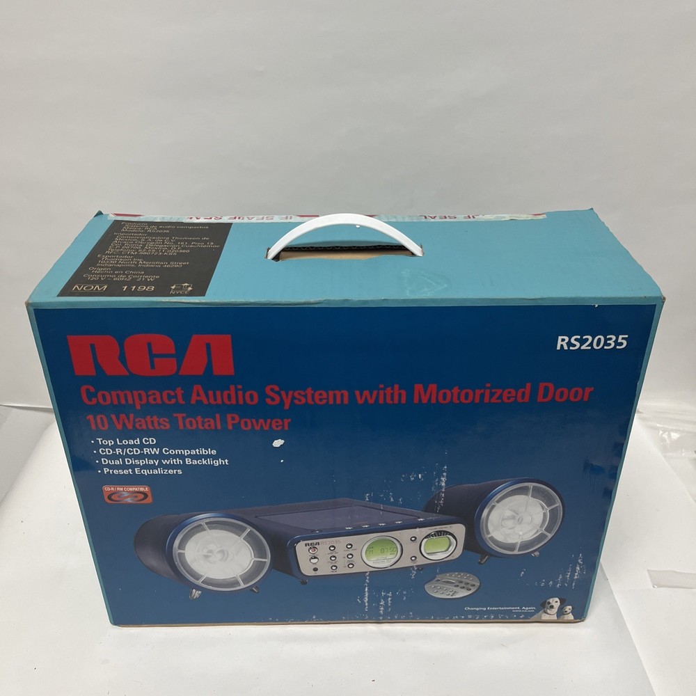 RCA RS2035 CD R/RW Stereo Radio Tuner 2 Speakers Remote SEALED NEW OLD STOCK