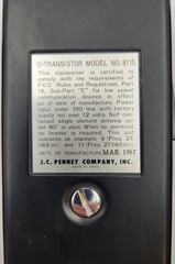 Vintage Set JC PENNY Transistor/Transceiver Model 8115 W/Cases Tested & Works