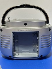 Y2K Vintage AM/FM Mini Radio Silver Telescopic Antenna Retro Big Sound Tuner