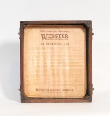 Very Rare 1922 Webster Electric 2A One-Tube Portable Radio * Racine, WI * Works