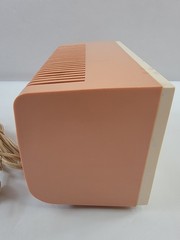 1940-50s AIWA Pink AM Radio Built-In Antenna Table Top Plug-In Made in Japan