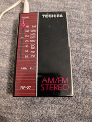 VTG Toshiba RP-27 Portable AM/FM Stereo 2 Band Receiver! Tested & Working! Read!
