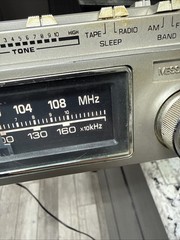 General Electric (GE) model 7-4975 C clock radio w/ Alarm, and Tape Player VTG