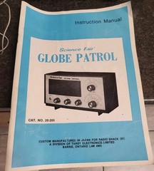 Vintage Science Fair Globe Patrol Shortwave Radio Radio Shack Tandy UNTESTED