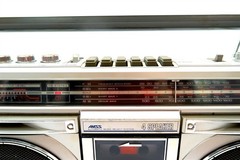 Vintage SANYO M9935K FM Boombox Radio Short Wave Works TAPE PLAYER WANTS TO WORK