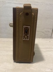 Soundesign Model 2223D Tested Works AM/FM Portable Radio Leather Hong Kong AC/DC