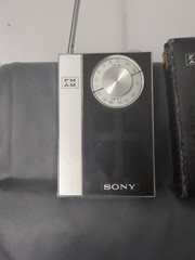 Vintage Sony TFM-850W 8 Transistor Radio FM AM With Leather Case Tested!