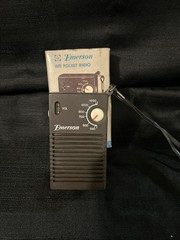 Emerson Am Pocket Radio Vintage Tested Works Good