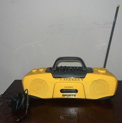Sony CFS-903 Water Resistant Stereo Cassette Yellow Tape Player Tested Works LN