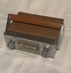 Vintage Allstate Sears Pull-Out Portable Transistor Car Radio 6299A AM UNTESTED