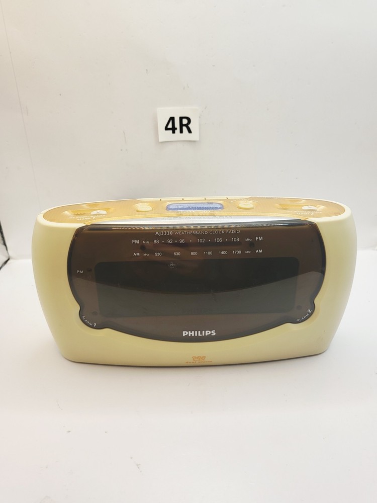 Vintage Philips Radio AJ3330 Weatherband Clock Radio