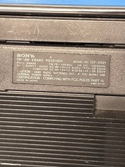 Vintage SONY ICF-2001 FM/AM PLL Synthesized Receiver For Parts Or Repair