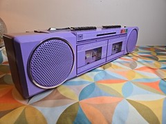 Vtg Lenoxx Sound AM/FM Stereo Radio/Duel Cassette Recorder,#CT-743,Working,1986.