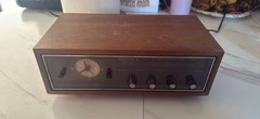 Vintage Sony Soild State 8FC-45W AM FM Clock Radio Wood Case 1960s Japan WORKS