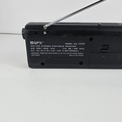 Vintage GPX AM/FM Stereo Receiver Mini Boombox Portable Radio Model A270 Black