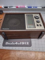 Vintage Mid Century Modern Wood Grain Radio PANASONIC #RE-6286 AM/FM