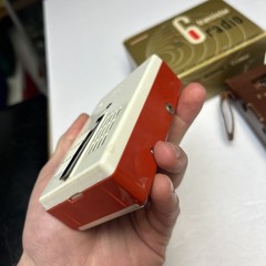 VTG Penney&rsquo;s Leather Covered Six Transistor Radio With Box