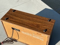 Vintage 60s Sony ICF-9650W Fidelity Sound AM/FM Radio Wood Case MINTY / READ