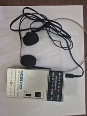 Vintage General Electric AM/FM Stereo Headset Radio Model No. 7-1600C