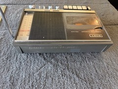 Rare Vintage Sony CF-300 Radio Casette Recorder With Case & Power Cord