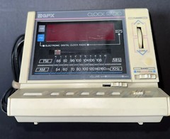 Vintage Clock Radio AM FM GPX E68496 Grand Prix Plug In Alarm Clock Preowned