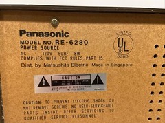 Vintage 1970’s Panasonic Model No. RE-6280 AM-FM Radio- Works