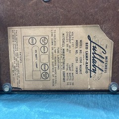 1950s Mitchell Lullaby Bed-Lamp Radio *radio and light work*