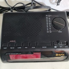 Gran Prix Am/fm Clock Radio Black With Radio Dial