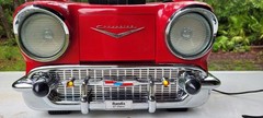 1957 VINTAGE CHEVY RANDIX CR-1957 AM/FM/CASSETTE AC/DC RADIO MINT CONDITION+++++