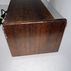 Vintage 1970&rsquo;s Panasonic AM/FM Transistor Radio Wood Grain & Silver Tone Working