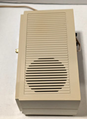 VINTAGE GE ELECTRIC CLOCK RADIO SOLID STATE AM MODEL C4408A LIGHT BROWN—WORKS!