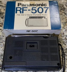Vintage Panasonic RF-507 AM / FM 2 Band Portable Radio Original Box Tested