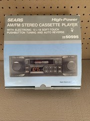 New Sears Vintage Digital AM FM Cassette Player Radio Car 28-50595 New