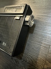 Sony ICF-110w Portable Radio Vintage Powers On Read! + AC Adapter & Case