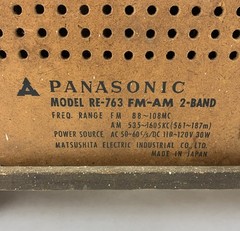 Panasonic RE-763 Vintage FM-AM 2-Band Radio