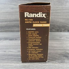Vintage RANDIX RC-1100 AM/FM Digital Clock Radio With Kitchen Timer