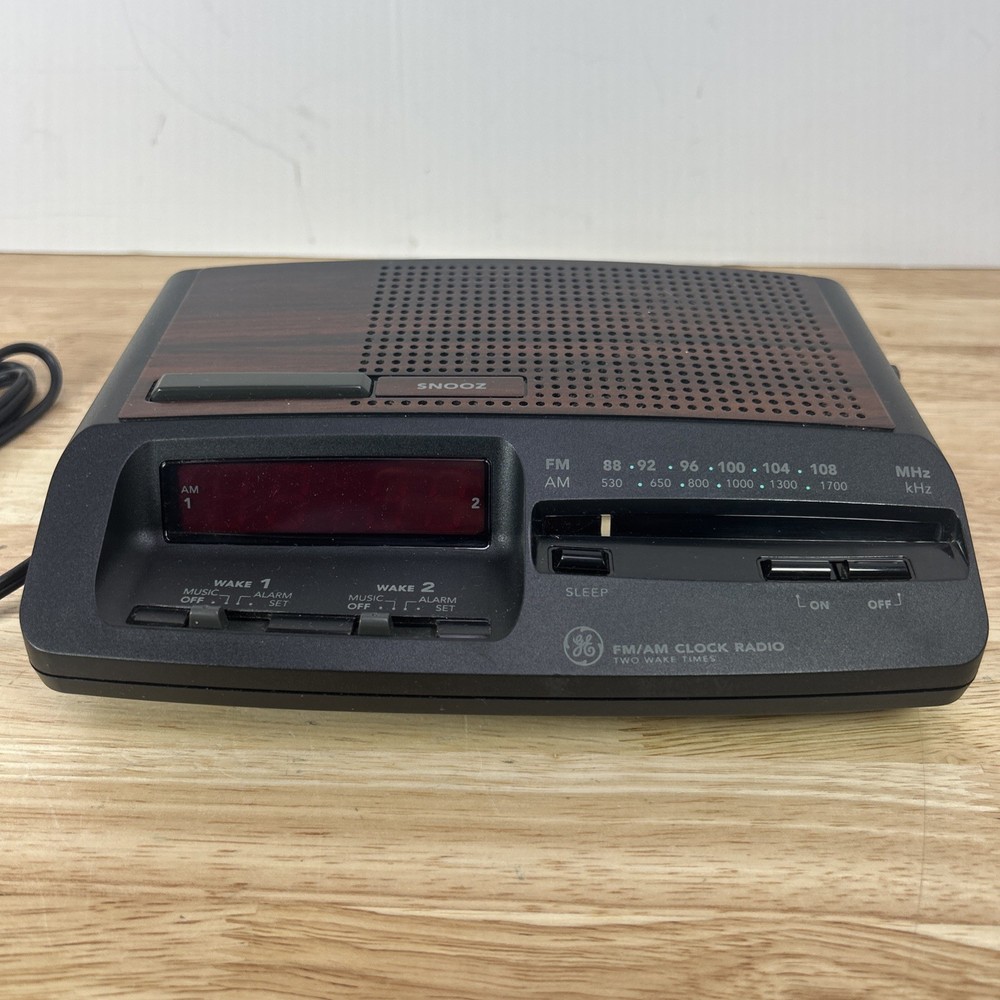 Vintage GE FM/AM Digital Clock Radio Model 7-4621A Dual Alarm Fully Functional