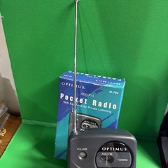 Vintage Optimus AM FM Pocket Radio Complete Earphone Boxed 12-794 Tested Works!