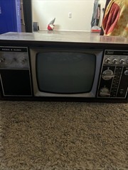 Vintage 1969 Sears Radio And Clock Television Set “Not Working”