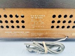 1960s Concord FM/AM Radio, RAF -10, Solid State Radiocorder Tested Working MCM
