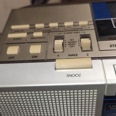 Vintage GE Alarm Clock Radio AM/FM Cassette Recorder Digital Model 7-4965A Works