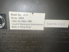 Vtg Lloyds Clock Radio AM/FM/Weather Model J271 Simulated Woodgrain Tested