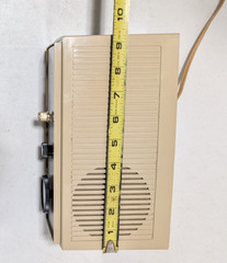 VINTAGE GE ELECTRIC CLOCK RADIO SOLID STATE AM MODEL C4408A LIGHT BROWN—WORKS!
