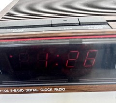Panasonic RC-6060 Digital Clock Radio AM FM Woodgrain Vintage Alarm Tested Works