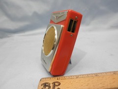 WORKING RED 1959 FLEETWOOD ROUND GRILLE 6 TRANSISTOR RADIO- RADIOORPHANAGE