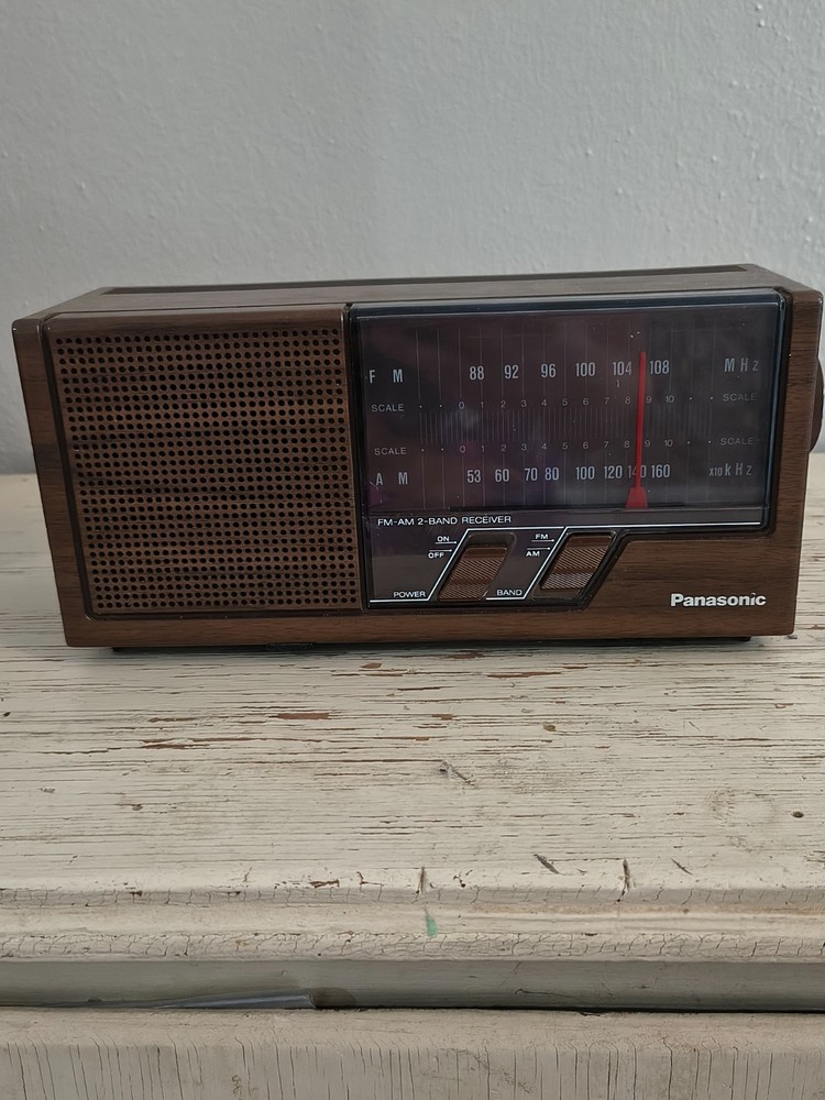 Vintage Panasonic AM FM Radio 1970s Wood Grain