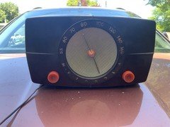 Motorola AM Tube Radio Model 6X Vintage Works But Buzzy / One Station Only